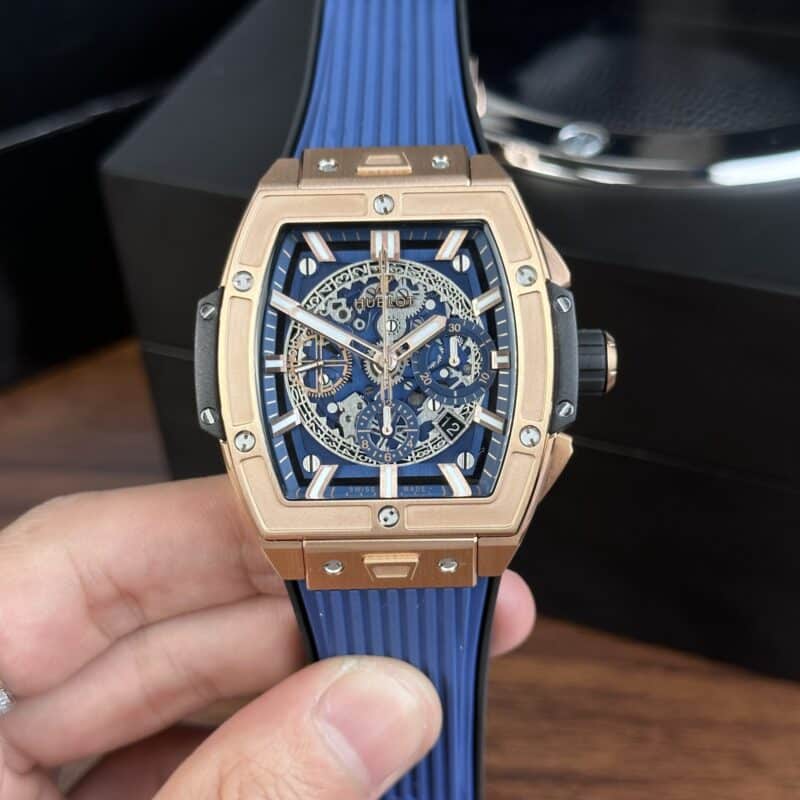 ĐỒNG HỒ HUBLOT SPIRIT OF BIG BANG VỎ KING GOLD MÀU XANH REP 1:1
