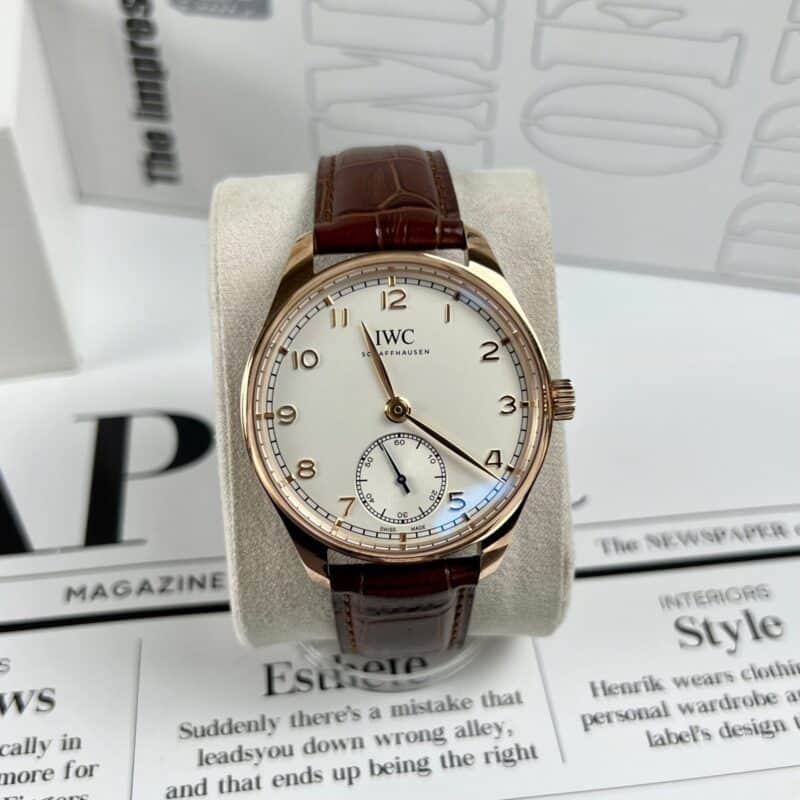 ĐỒNG HỒ IWC PORTUGIESER IW358306 VỎ VÀNG HỒNG DÂY DA REPLICA 1:1
