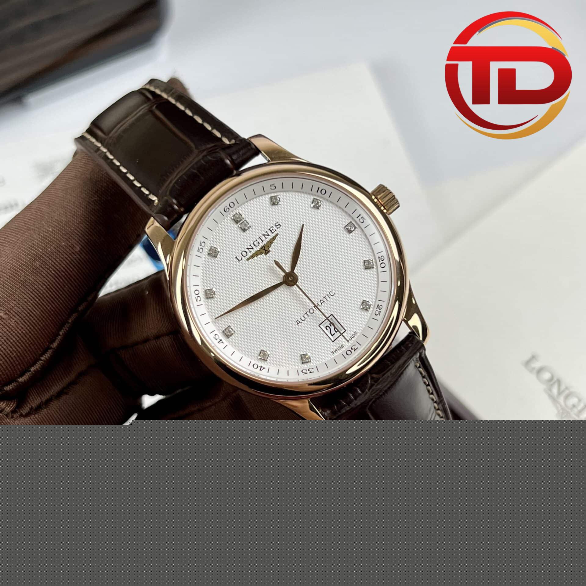 Longines Master Collection vỏ vàng hồng dây da - 3