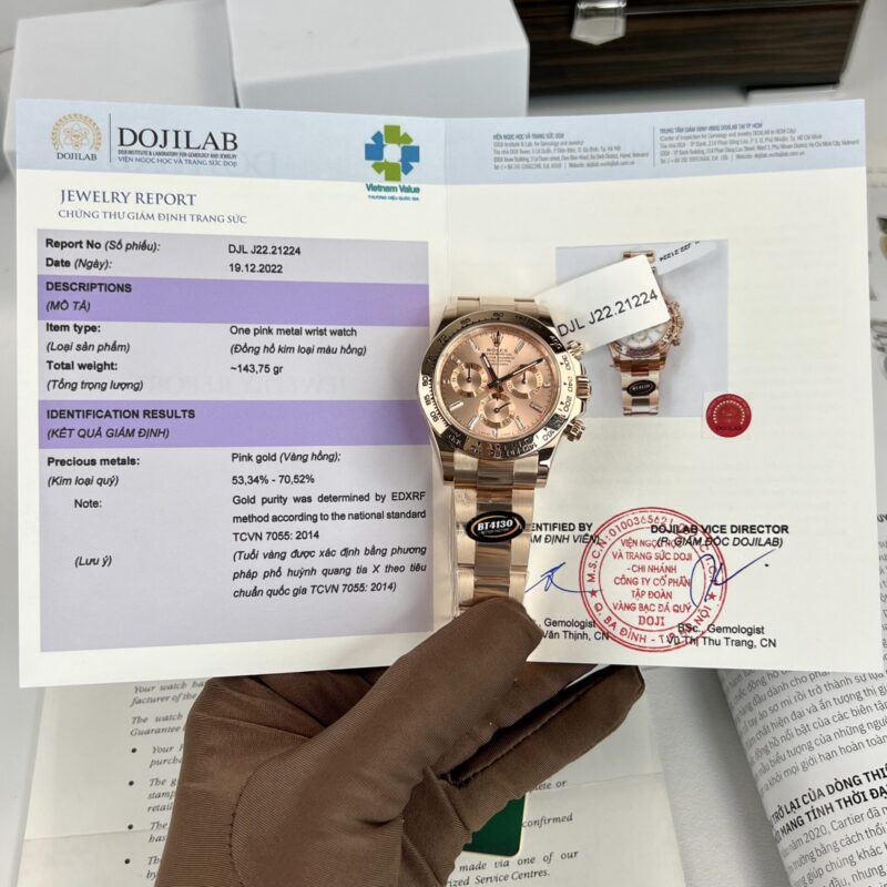 ĐỒNG HỒ ROLEX DAYTONA 116505 BỌC VÀNG HỒNG REP 1:1 BT FACTORY