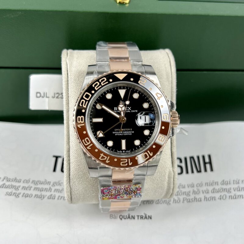 ĐỒNG HỒ ROLEX GMT-MASTER II 126711CHNR ROOTBEER BỌC VÀNG CLEAN FACTORY
