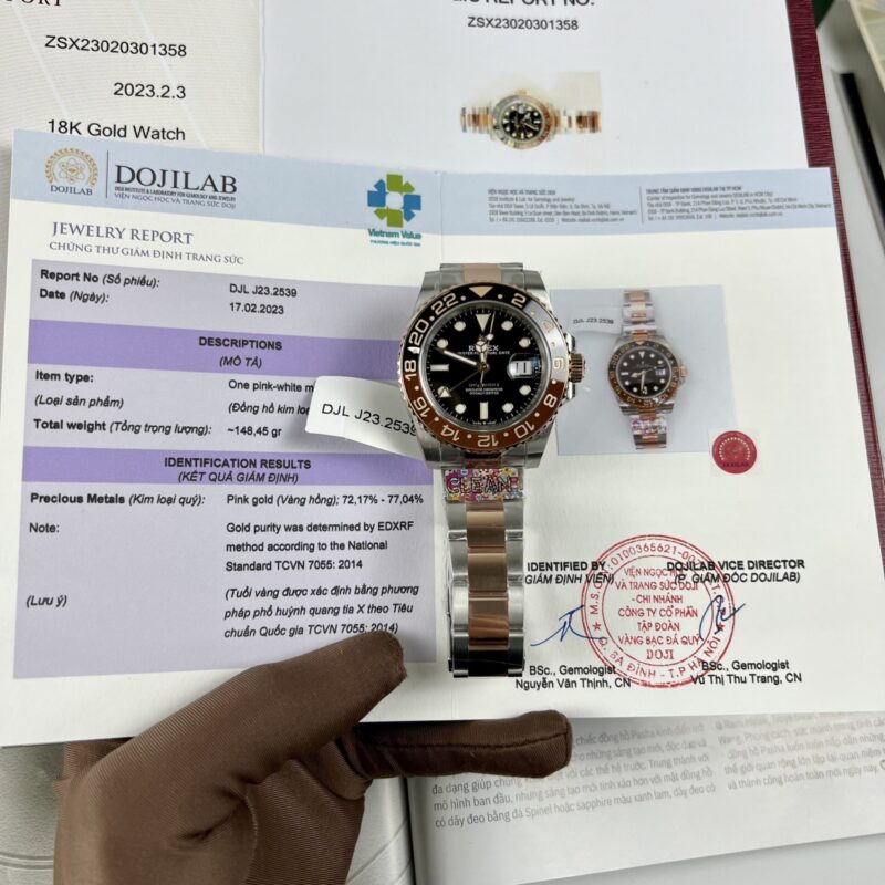 ĐỒNG HỒ ROLEX GMT-MASTER II 126711CHNR ROOTBEER BỌC VÀNG CLEAN FACTORY