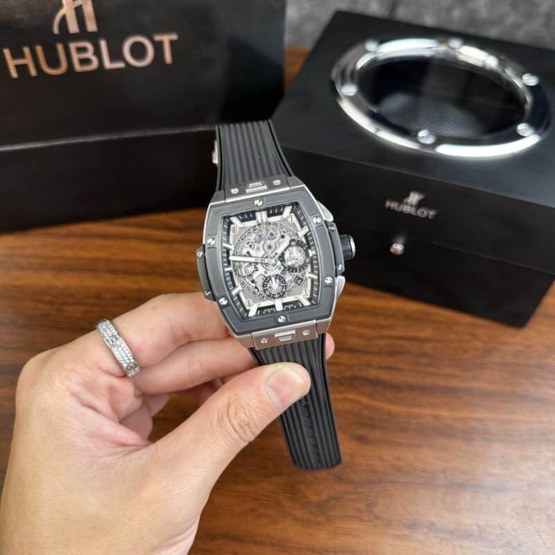 HUBLOT SPIRIT OF BIG BANG VIỀN ĐEN VỎ XÁM REPLICA 1:1 MS FACTORY
