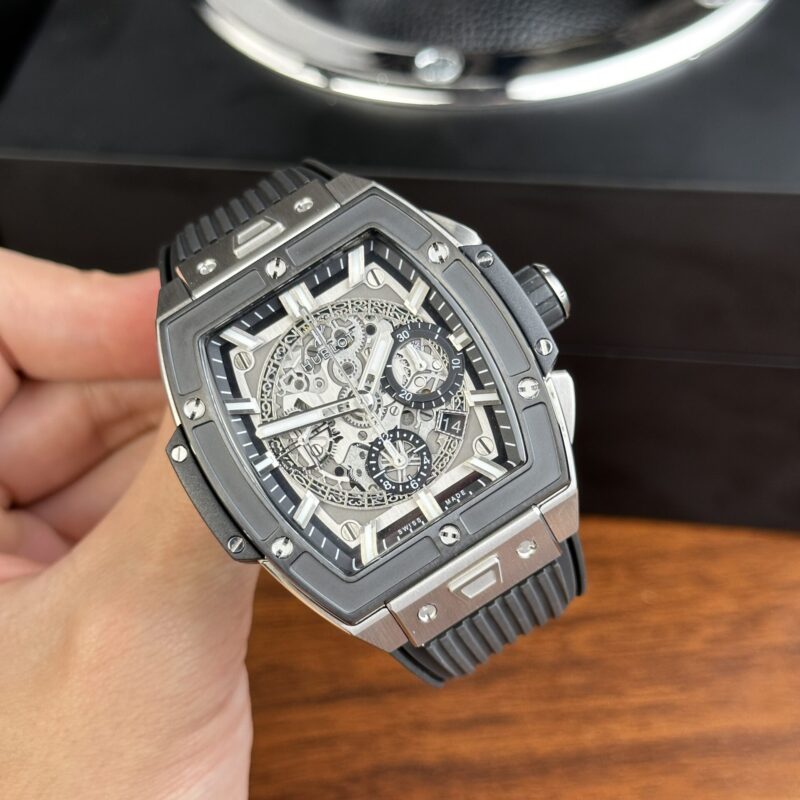 HUBLOT SPIRIT OF BIG BANG VIỀN ĐEN VỎ XÁM REPLICA 1:1 MS FACTORY