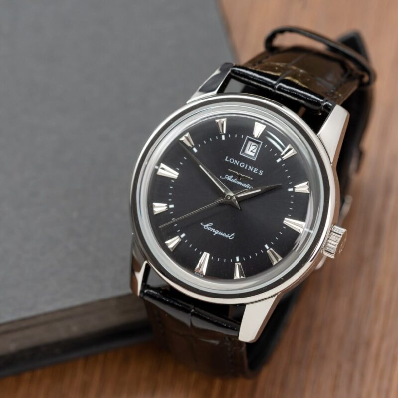 ĐỒNG HỒ LONGINES CONQUEST HERITAGE MẶT SỐ ĐEN REP 1:1 CAO CẤP