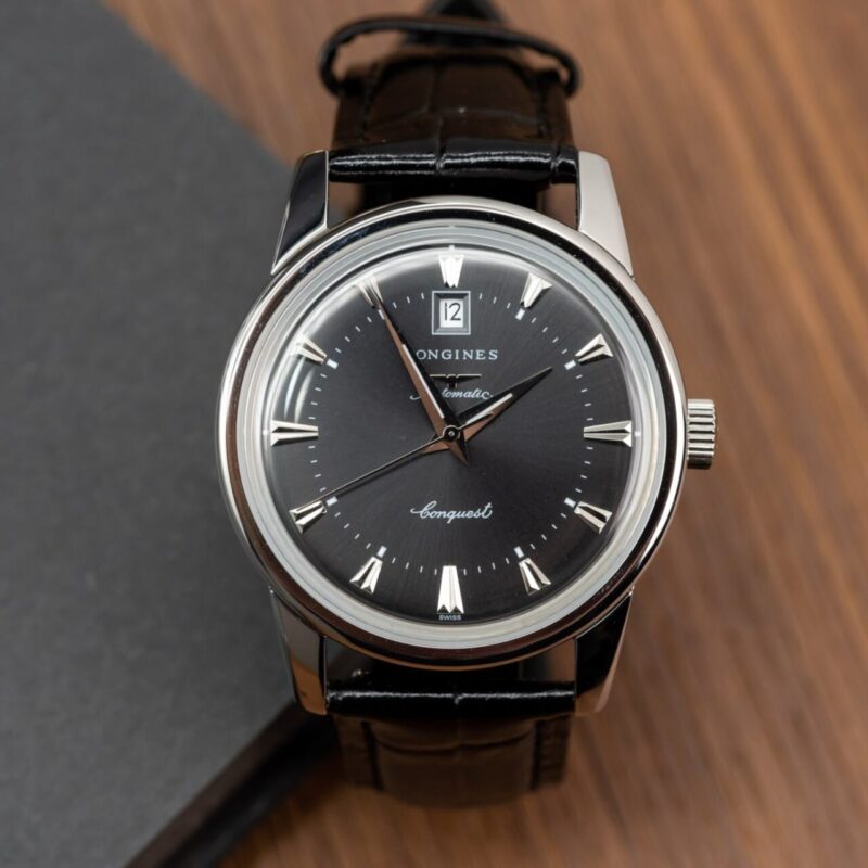ĐỒNG HỒ LONGINES CONQUEST HERITAGE MẶT SỐ ĐEN REP 1:1 CAO CẤP
