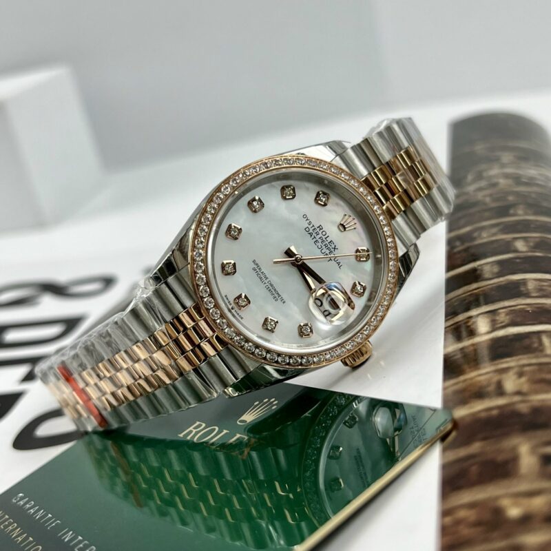 ĐỒNG HỒ ROLEX DATEJUST 126281 MẶT XÀ CỪ NIỀNG ĐÁ REP 1:1 EW FACTORY