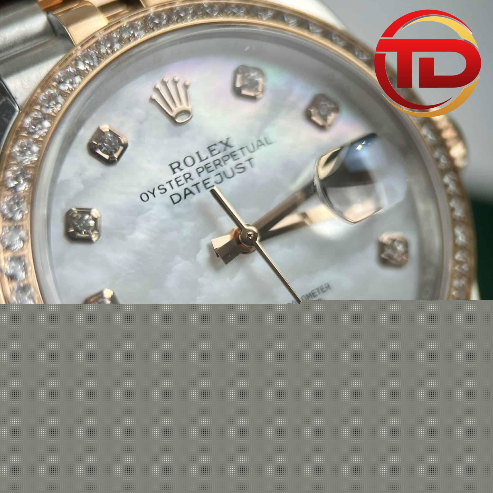 rolex datejust mặt số MOP niềng đá - 4 ĐỒNG HỒ ROLEX DATEJUST 126281 MẶT XÀ CỪ NIỀNG ĐÁ REP 1:1 EW FACTORY