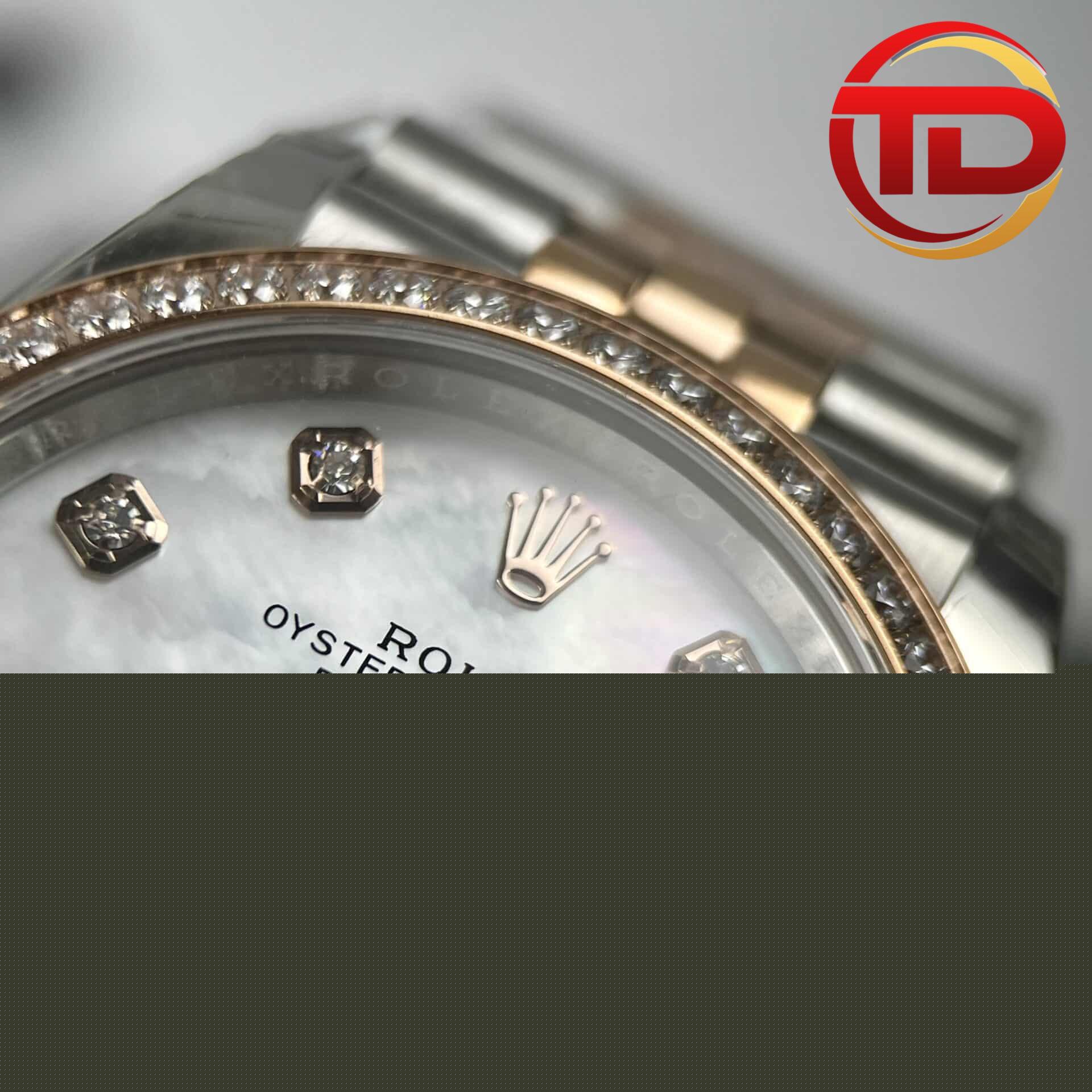 rolex datejust mặt số MOP niềng đá - 5