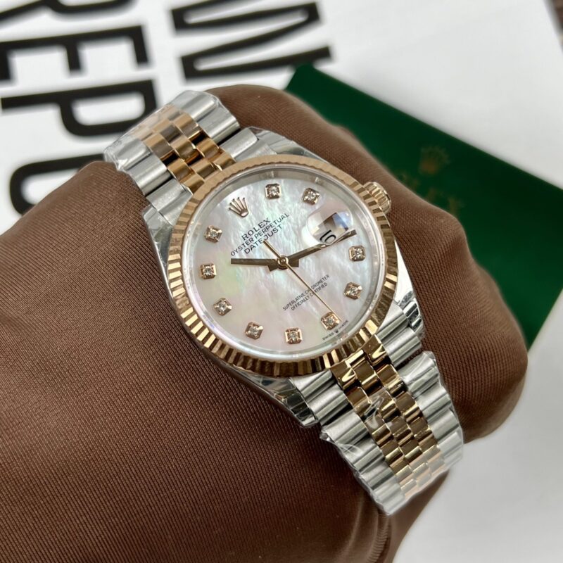 ĐỒNG HỒ ROLEX DATEJUST 126231 MẶT SỐ MOP TRẮNG REP 1:1 EW FACTORY