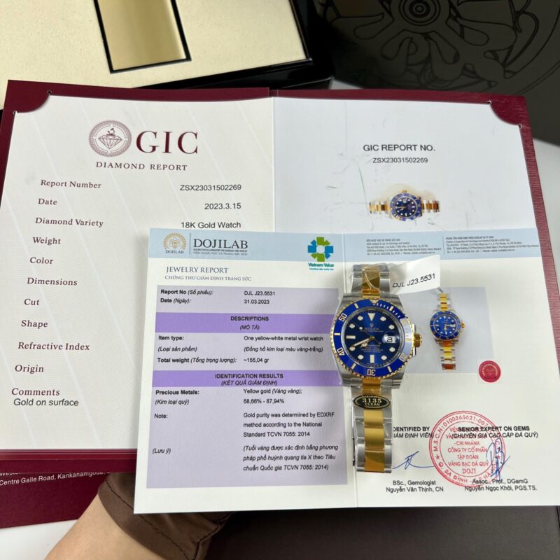 ĐỒNG HỒ ROLEX SUBMARINER 126613LB-0005 BỌC VÀNG 18K CLEAN FACTORY 40MM