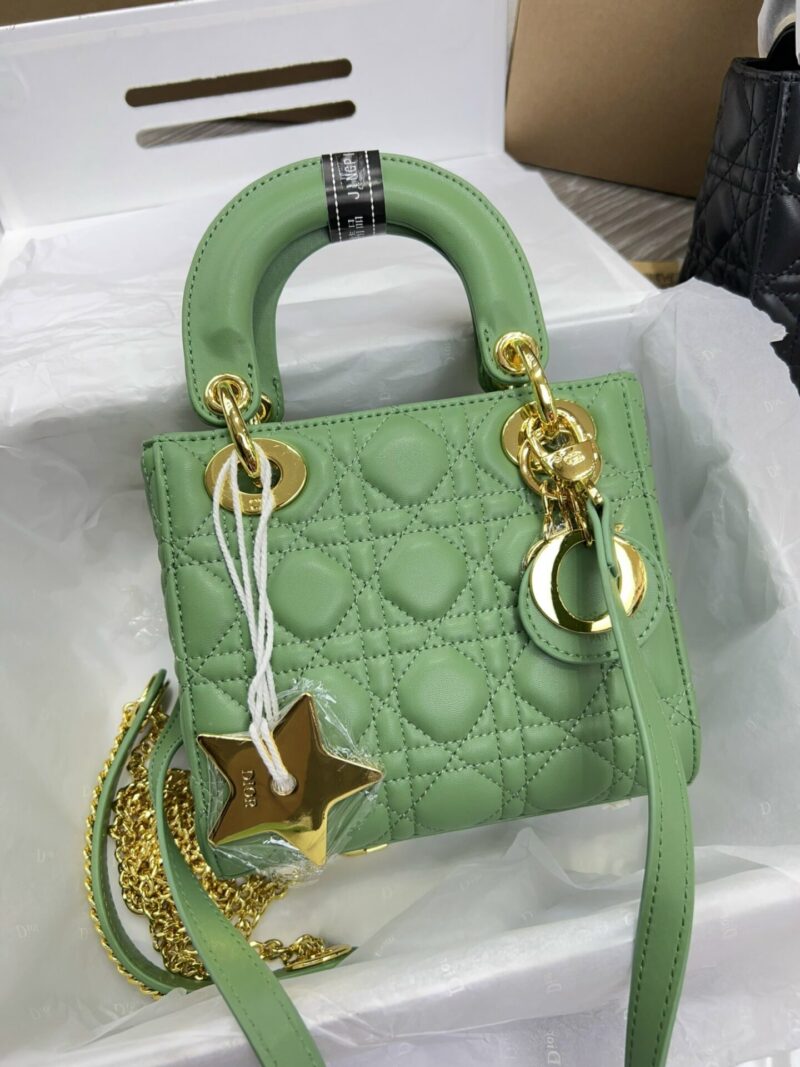 TÚI XÁCH LADY DIOR MINI SIZE NGUYÊN BẢN TAG VÀNG