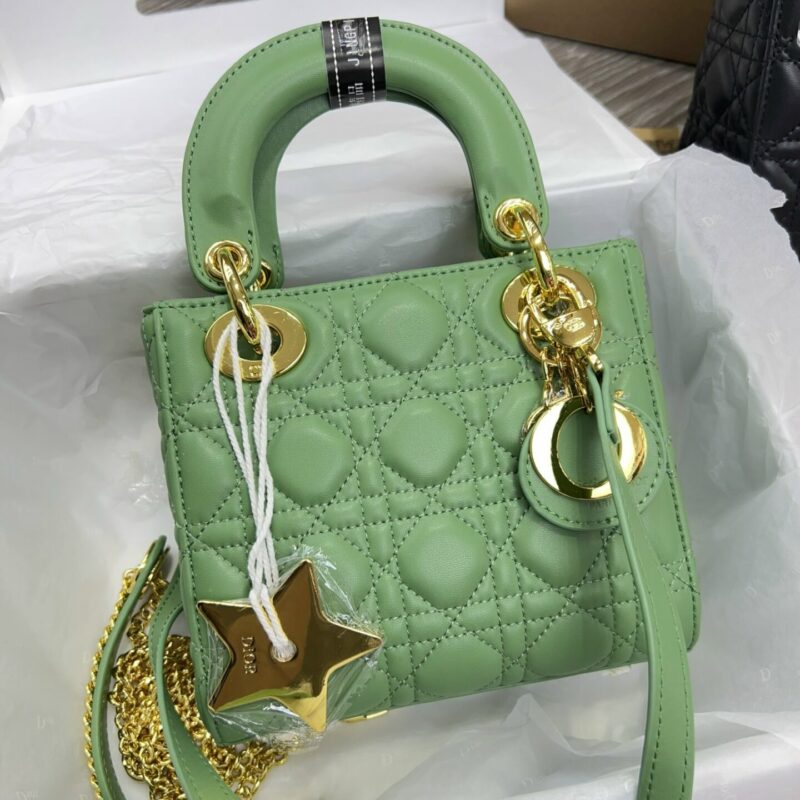 TÚI XÁCH LADY DIOR MINI SIZE NGUYÊN BẢN TAG VÀNG