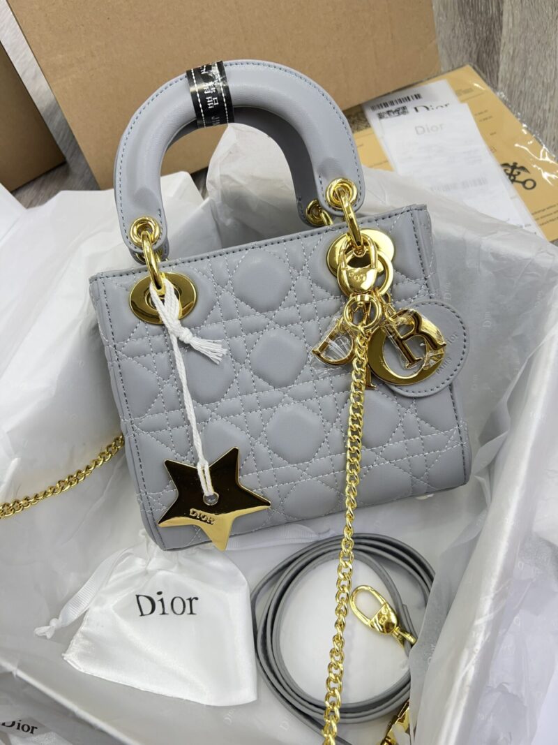 TÚI XÁCH LADY DIOR MINI SIZE NGUYÊN BẢN TAG VÀNG