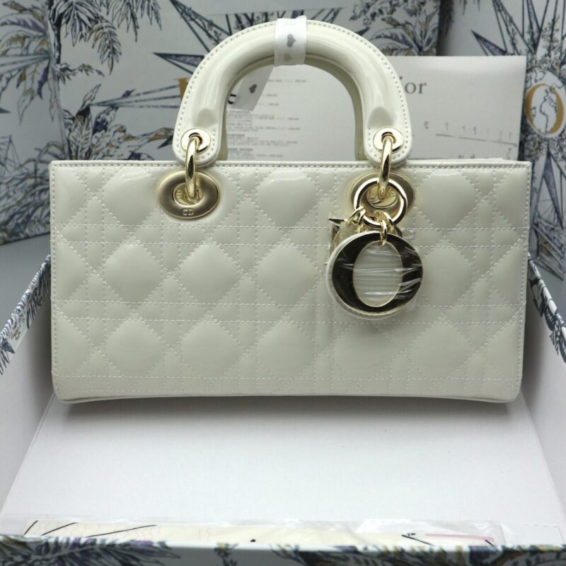 TÚI XÁCH DIOR LADY D-JOY MEDIUM SIZE BAG NGUYÊN BẢN DA BÓNG