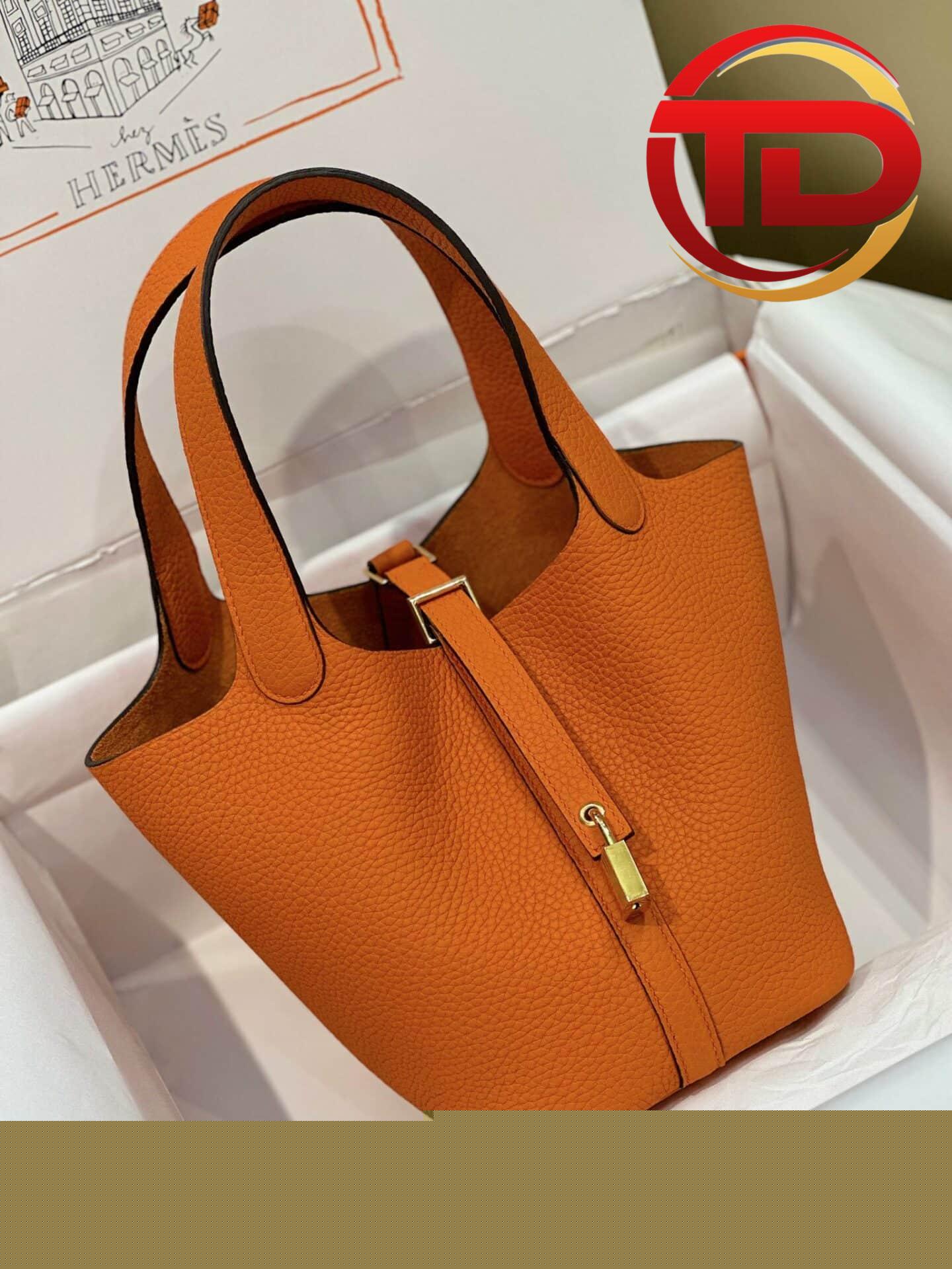 z4282504796254_794afff1f78ac143347a21111e4968e0 TÚI HERMES PICOTIN LOCK 18 SILVER PALLADIUM HARDWARE SIÊU CẤP KHÂU TAY MÀU NÂU