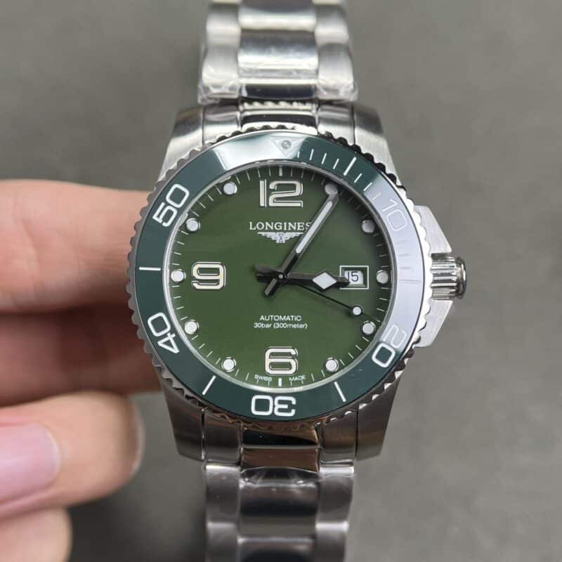 ĐỒNG HỒ LONGINES HYDROCONQUEST L3.781.4.06.6 MẶT XANH RÊU FAKE 1:1