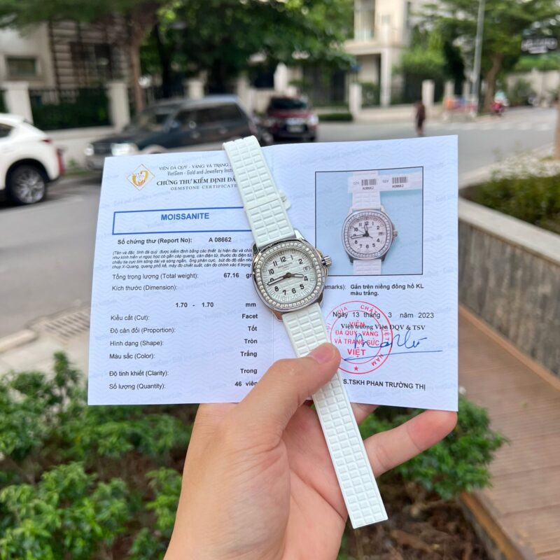 ĐỒNG HỒ PATEK PHILIPPE AQUANAUT 5067A-011 VIỀN KIM CƯƠNG MOISSANITE 35.6MM