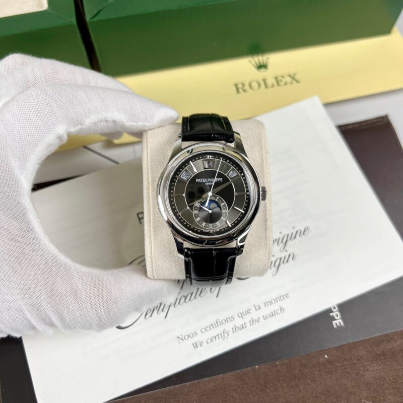 ĐỒNG HỒ PATEK PHILIPPE COMPLICATIONS 5205R-010 MẶT SỐ XÁM REP 1:1 CAO NHẤT 40MM