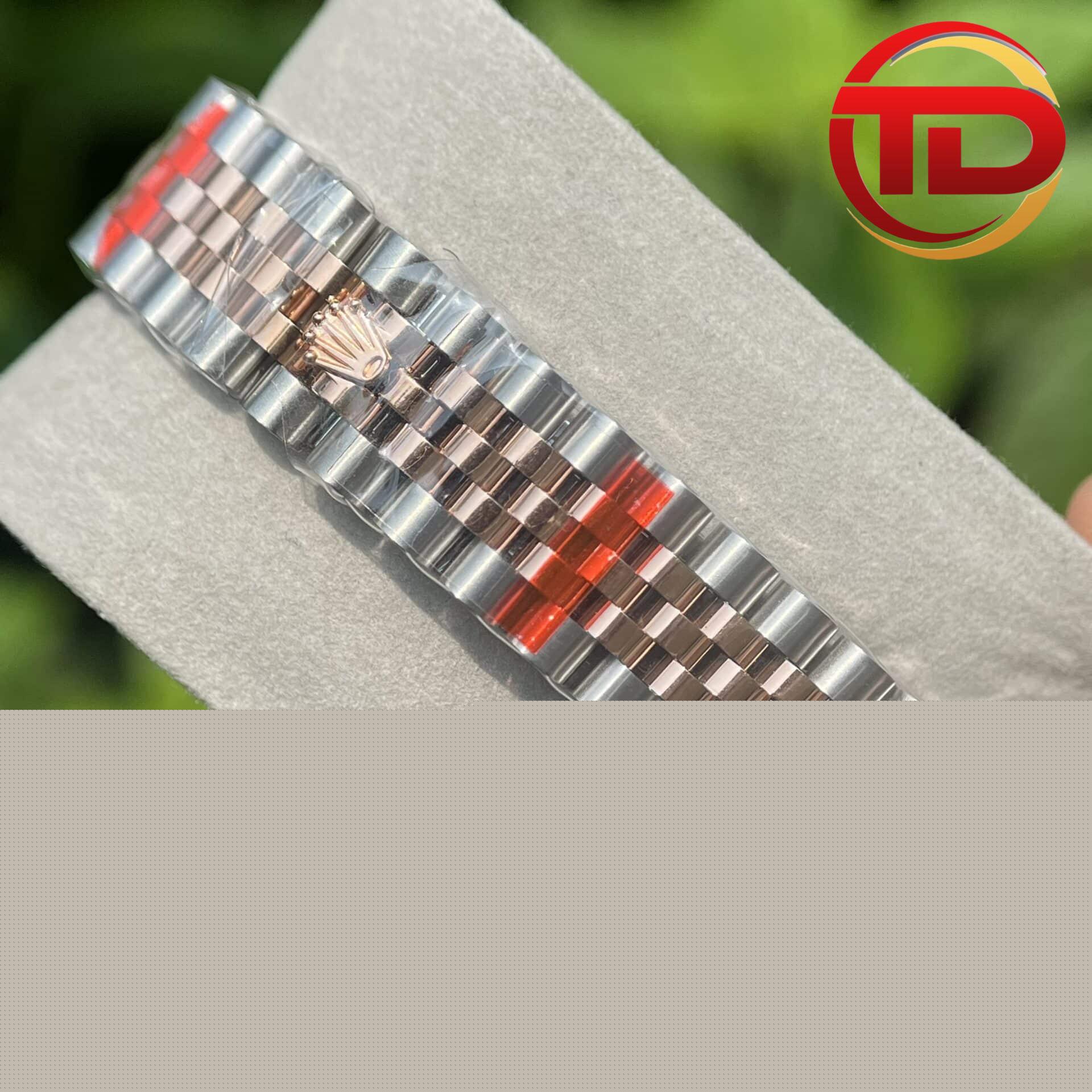 Rolex Datejust Nữ Mặt Số Nâu Niềng Đá - 6