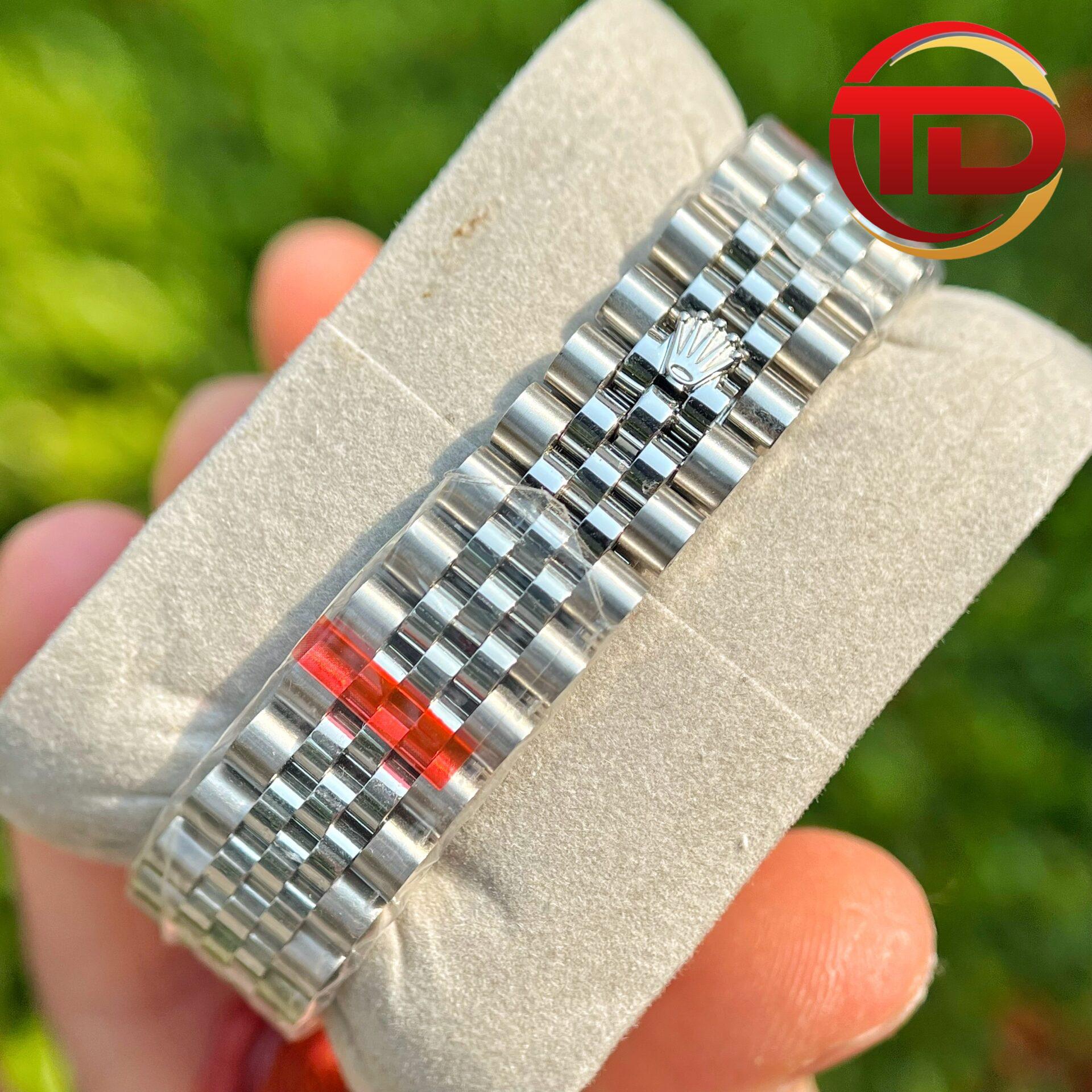 Rolex Datejust Nữ Mặt Xanh Niềng Đá - 6