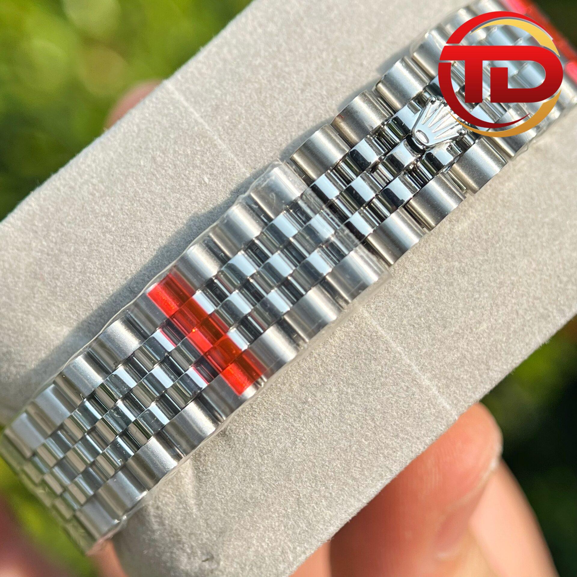 Rolex Datejust Nữ Mặt Xanh Sáng Cọc Số La Mã - 7