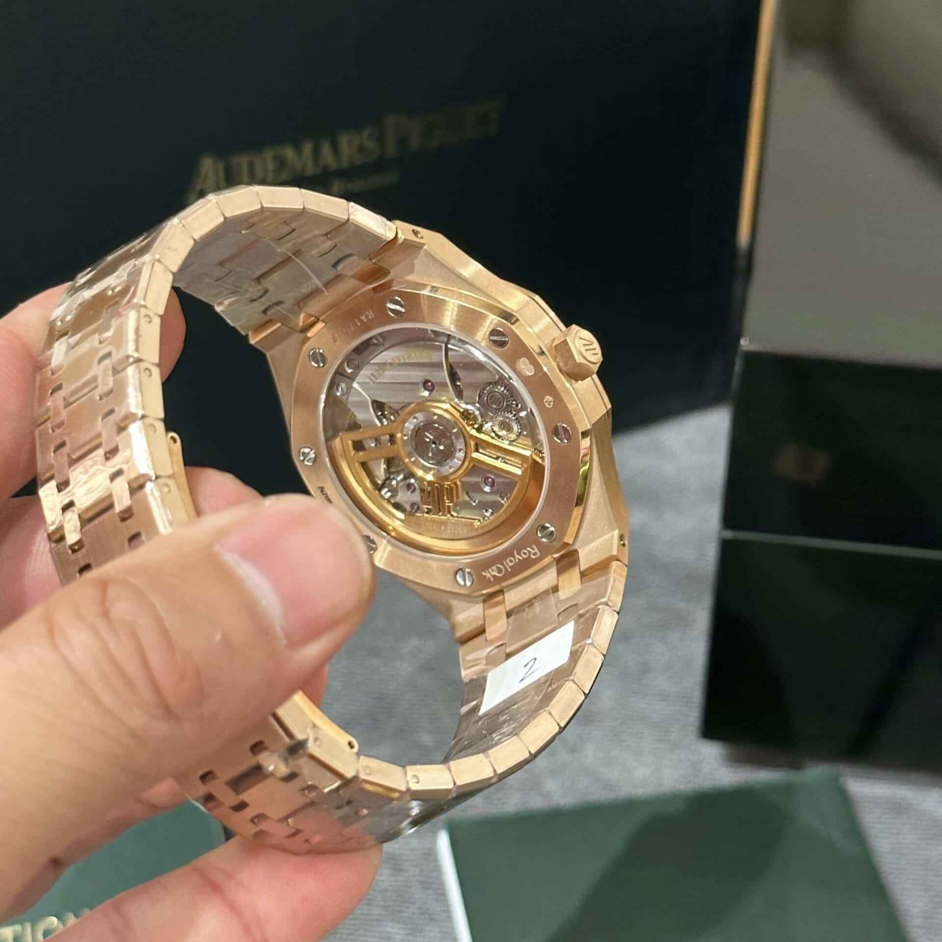 AP Royal Oak 15500OR Rose Gold Black Dial Replica - 5