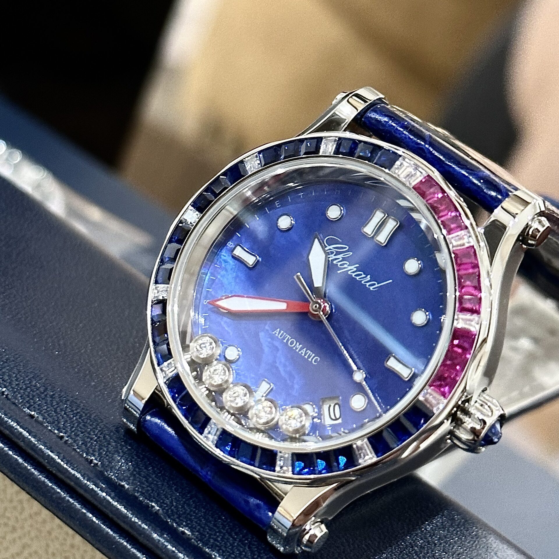 Chopard Happy Ocean 274945-1002 Mặt Xà Cừ Xanh Blue
