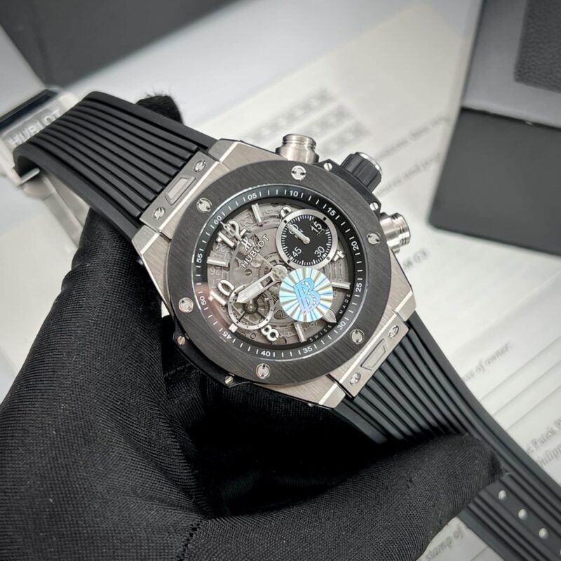 HUBLOT BIG BANG UNICO TITANIUM BLACK CERAMIC BEZEL BEST REPLICA 44MM