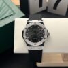 HUBLOT CLASSIC FUSION BLACK DIAL CUSTOM MOISSANITE BEZEL REPLICA 42MM