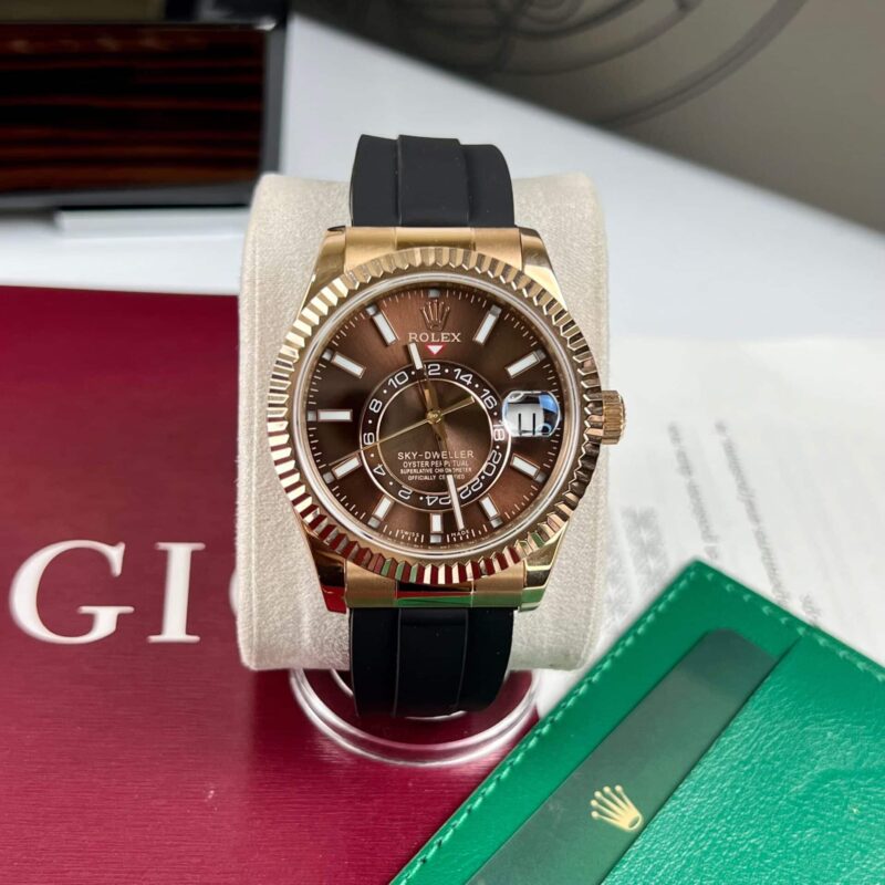 ROLEX SKY DWELLER 326235-0005 CHOCOLATE DIAL SWISS REPLICA 42MM