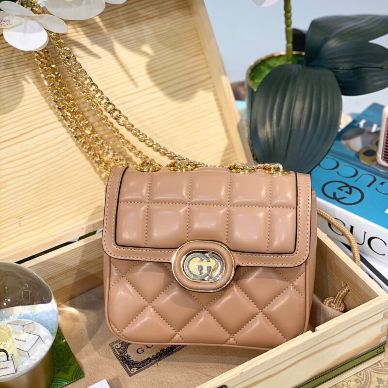 TÚI GUCCI DECO MINI LEATHER SHOULDER BAG SUPER