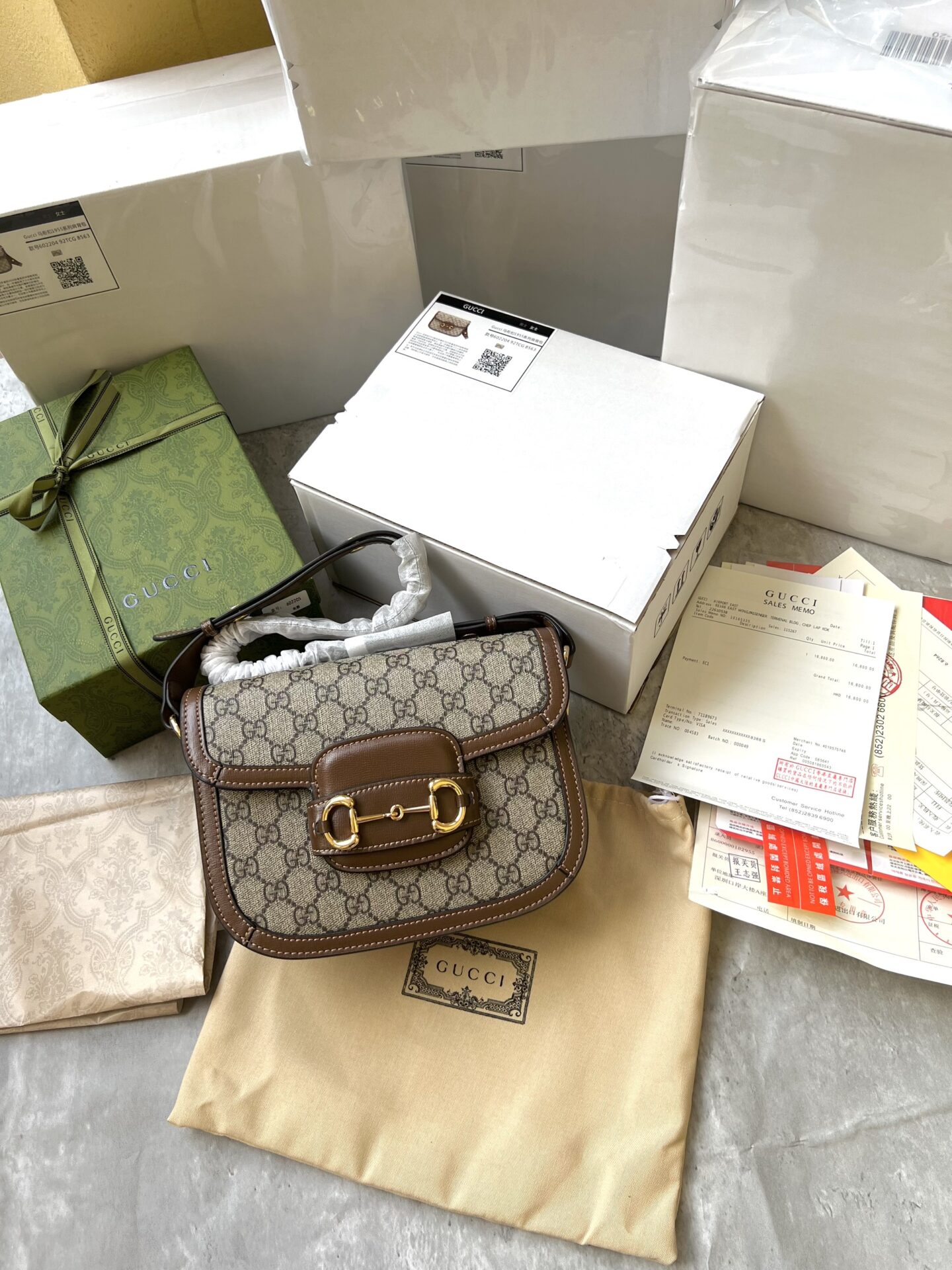 z4424527594632_5c0083f25d10fa727669694fed618903 TÚI ĐEO CHÉO GUCCI HORSEBIT 1955 CANVAS SUPER VIP MÀU NÂU