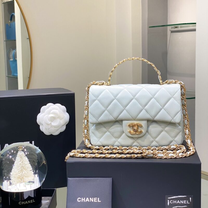 TÚI CHANEL 23S MINI RECTANGULAR FLAP BAG WITH TOP HANDLE SIÊU CẤP