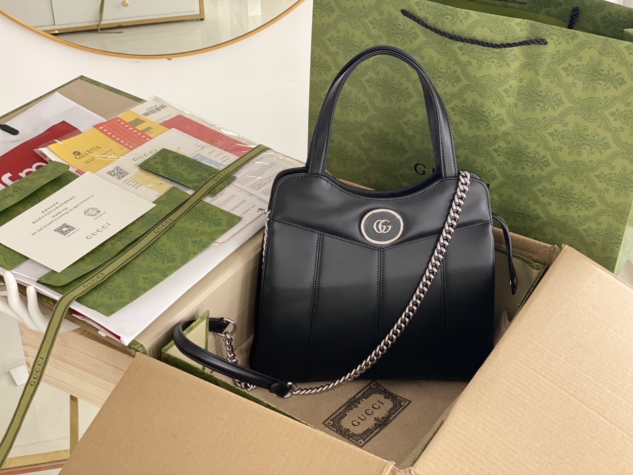 z4445166088132_c34bb3e7f15478f5eb897e73d6bad483 TÚI XÁCH GUCCI PETITE GG SMALL TOTE BAG SIÊU CẤP MÀU ĐEN