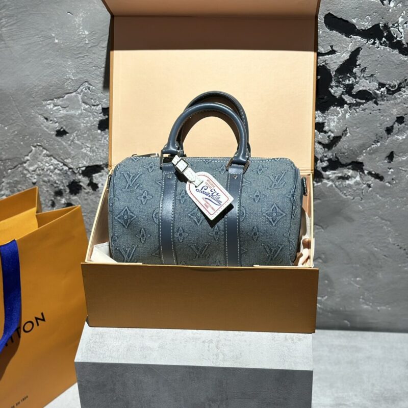 TÚI LOUIS VUITTON KEEPALL BANDOULIERE 25 BAG DENIM SUPER
