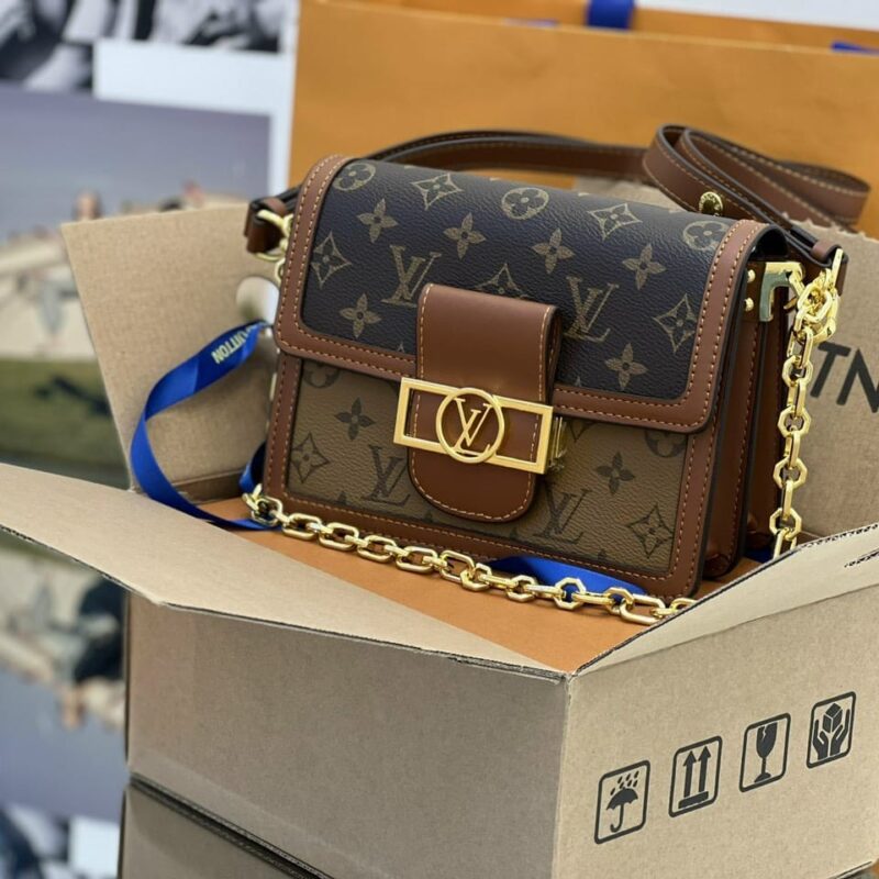TÚI LV LOUIS VUITTON DAUPHINE MINI BAG MONOGRAM SUPER VIP MÀU NÂU