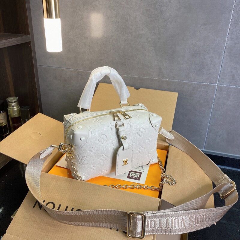 TÚI LOUIS VUITTON PETITE MALLE SOUPLE MONOGRAM EMPREINTE ĐEN SUPER