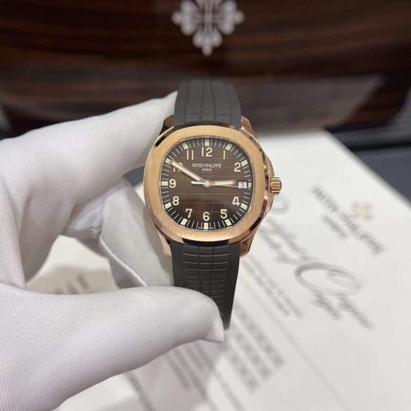 PATEK PHILIPPE AQUANAUT 5167R-001 CHOCOLATE DIAL 18K REAL GOLD WRAPPED 40MM