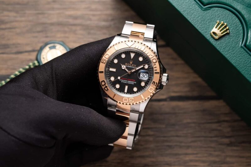 ĐỒNG HỒ ROLEX YACHT-MASTER 126621 VÀNG HỒNG MẶT ĐEN REPLICA CAO NHẤT 40MM