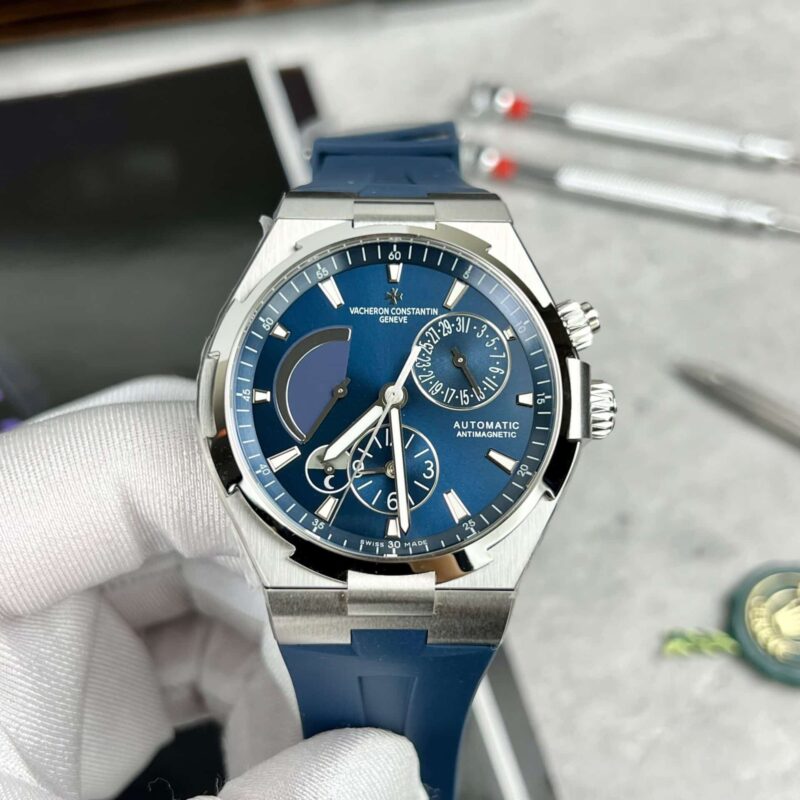 ĐỒNG HỒ VACHERON CONSTANTIN OVERSEAS DUAL TIME 47450 MÀU XANH REPLICA 42MM