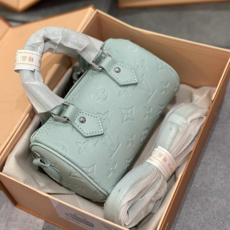 TÚI LV LOUIS VUITTON SPEEDY NANO BAG MINI PEARLY LAGOON SUPER
