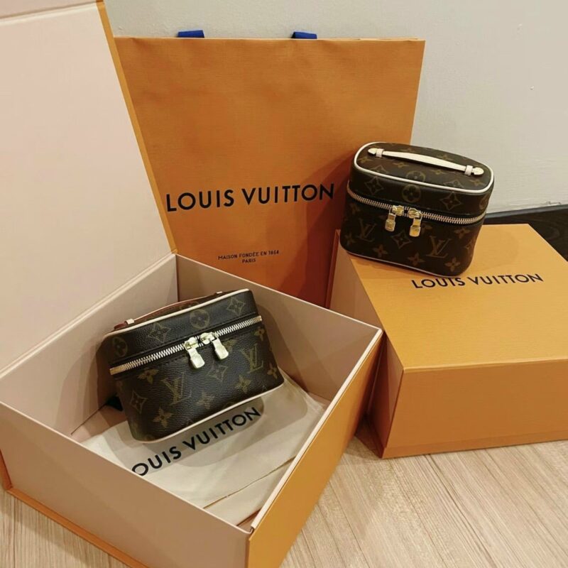 TÚI LOUIS VUITTON NICE NANO TOILETRY POUCH MONOGRAM BAG SUPER