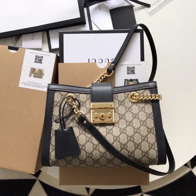 TÚI GUCCI PADLOCK SMALL GG SHOULDER BAG SIÊU CẤP VIỀN ĐEN