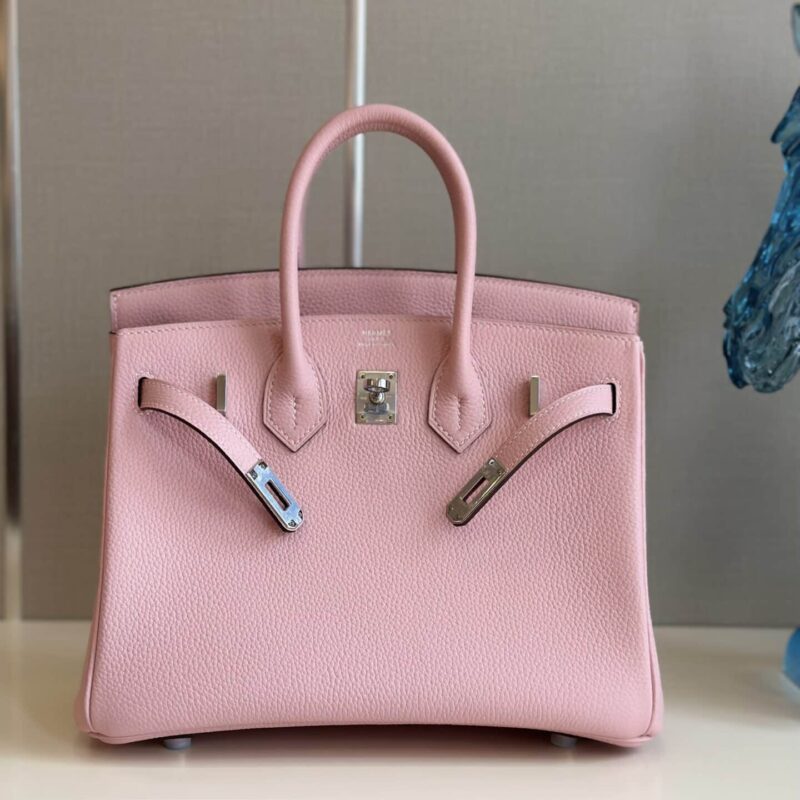 TÚI HERMES BIRKIN 25 TOGO KHÂU TAY SIÊU CẤP LIKE AUTH MÀU HỒNG PHẤN