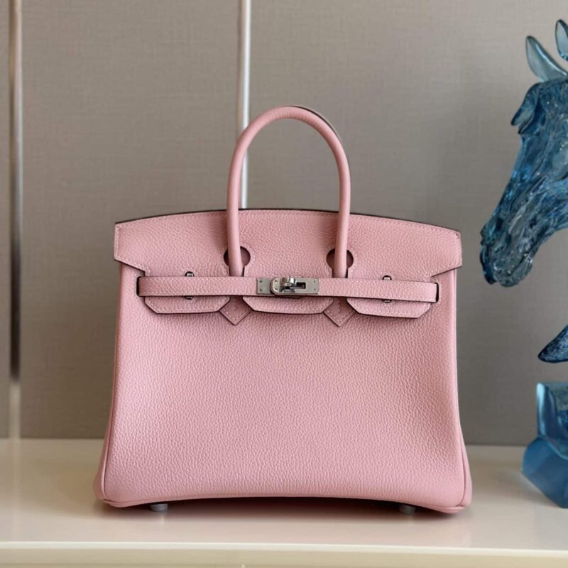 TÚI HERMES BIRKIN 25 TOGO KHÂU TAY SIÊU CẤP LIKE AUTH MÀU HỒNG PHẤN