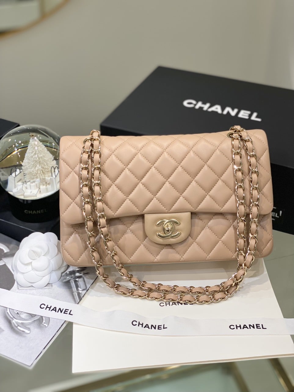 z4509669434800_4aa16d1f4be1427b478073fd708682de TÚI XÁCH CHANEL MEDIUM CLASSIC DOUBLE FLAP CALFSKIN BAG LIKE AUTH MÀU NÂU