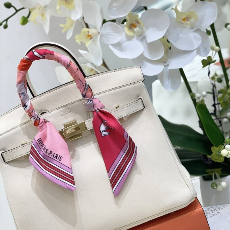 TÚI HERMES BIRKIN SELLIER 25 SWIFT KHÂU TAY SIÊU CẤP LIKE AUTH MÀU TRẮNG