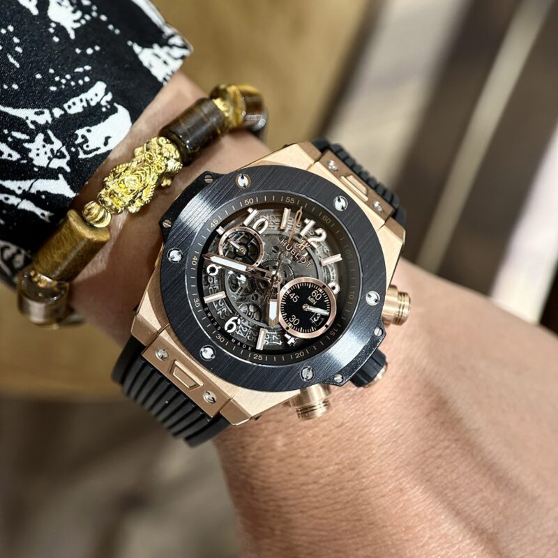 HUBLOT BIG BANG UNICO KING GOLD BLACK CERAMIC BEST QUALITY 44MM