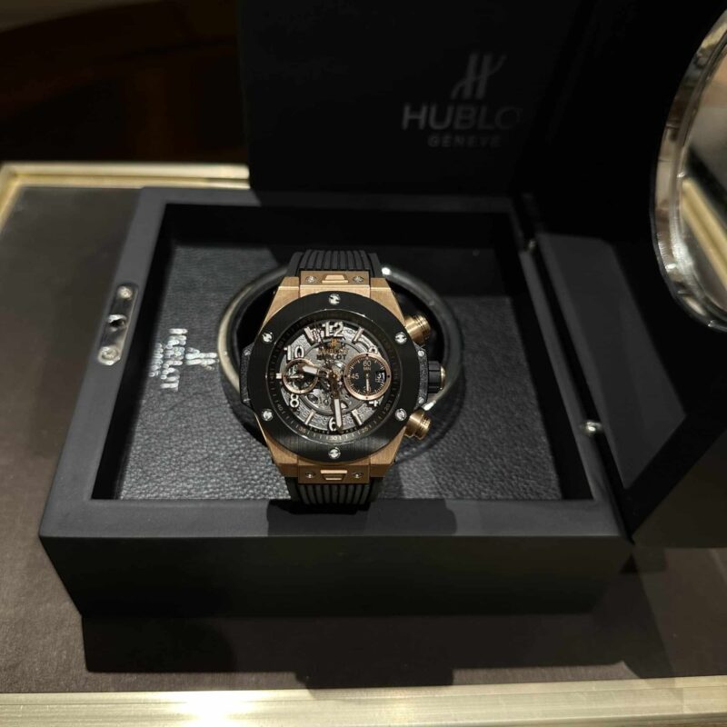 HUBLOT BIG BANG UNICO KING GOLD BLACK CERAMIC BEST QUALITY 44MM